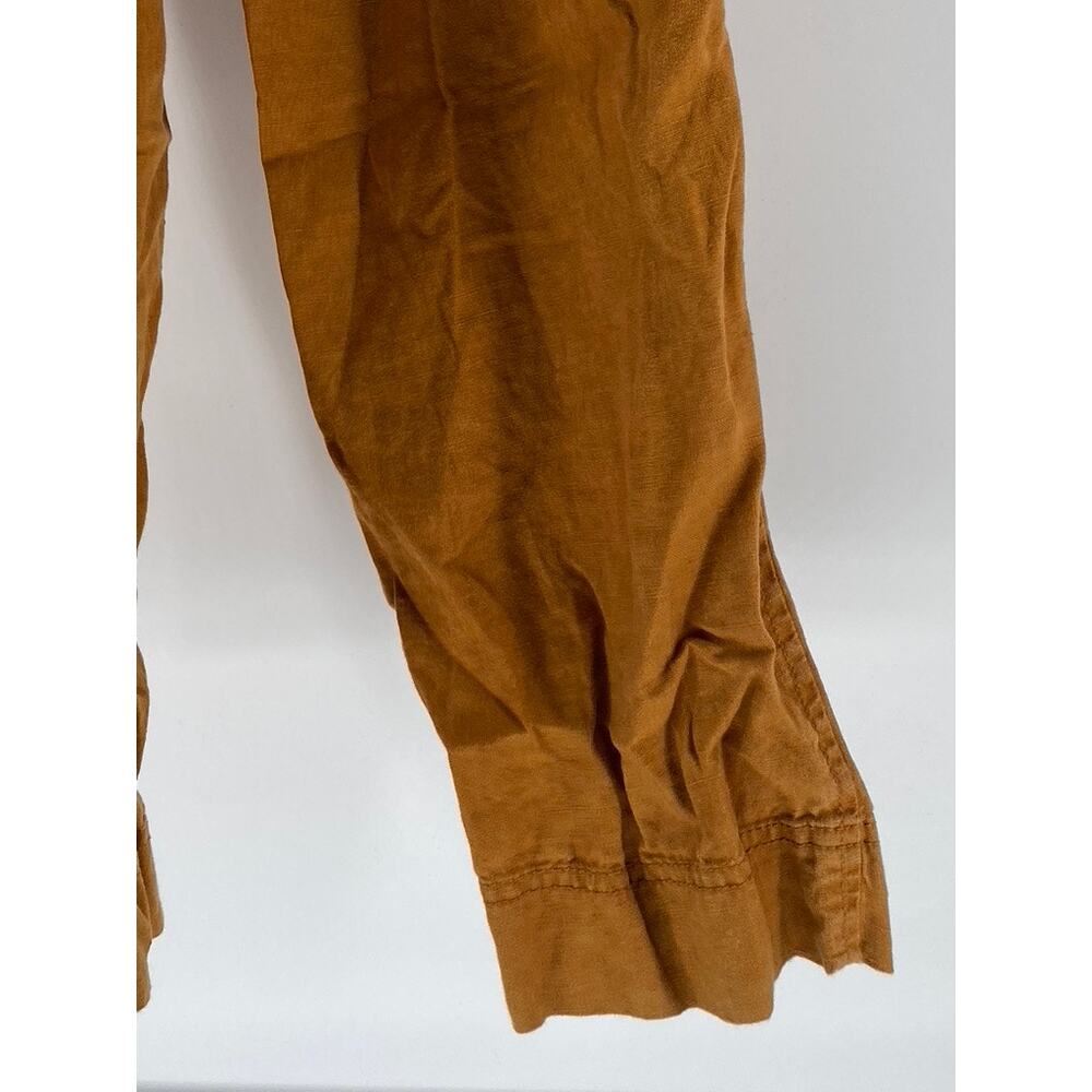 EVERLANE Women's Brown Linen Shoestring Apron Open-Back Jumpsuit SZ S - Picture 8 of 12